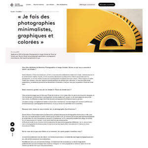 Interview par l'Ecole de Condé. Suite de l'interview sur leur site : https://ecoles-conde.com/actualites/ 